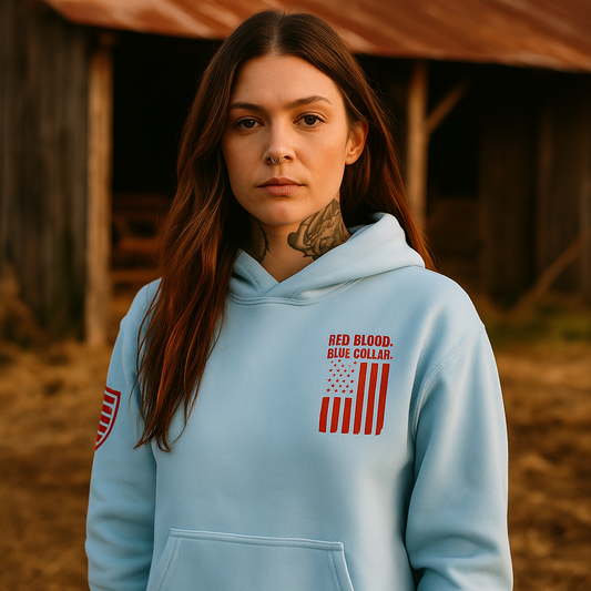 RedBlood.BlueCollar. Women's Hoodie