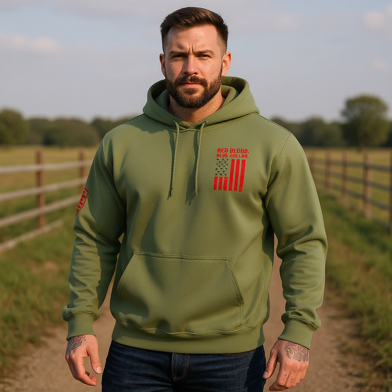 RedBlood. BlueCollar Hoodie