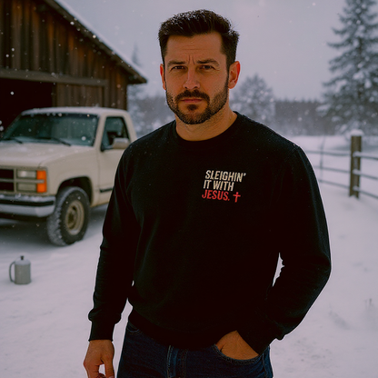 Sleighin’ It With Jesus Sweatshirt