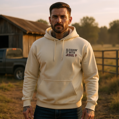 Sleighin’ It With Jesus Hoodie