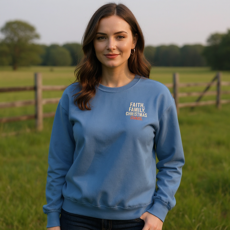 Faith. Family. Christmas Chaos. Women's Sweatshirt